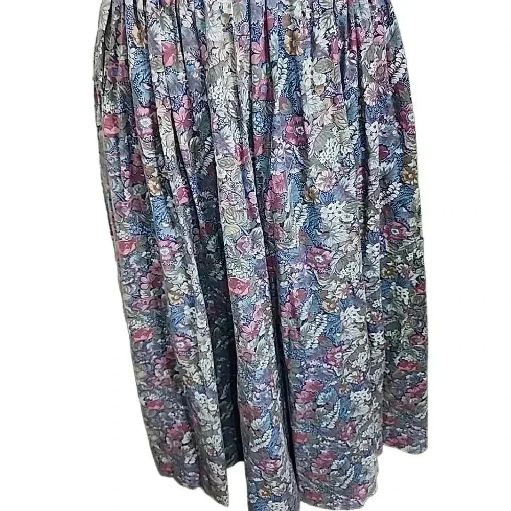 WOMENS Vintage  60s -70sCottage  Garden Core  Midi Floral Maxi Dress. Si… - Picture 4 of 12